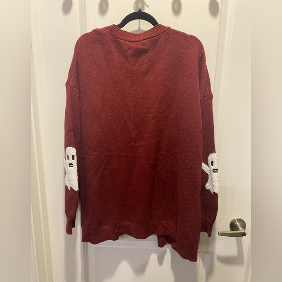 BloomChic Women Plus Maroon Pumpkin and Ghost Cardigan 18-20 - Picture 10 of 10